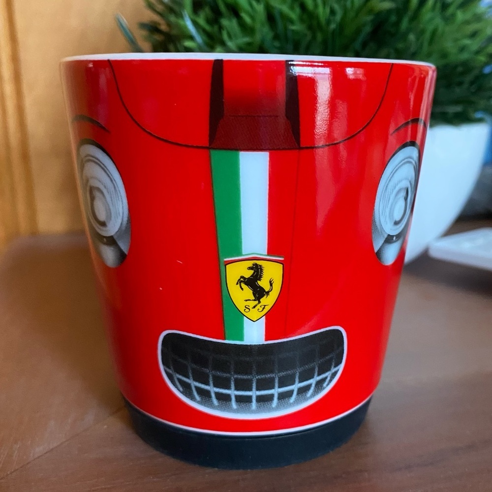 Official Ferrari Store Coffee Mug Porcelain Red Yellow Black Green Rubber Base - Picture 8 of 11